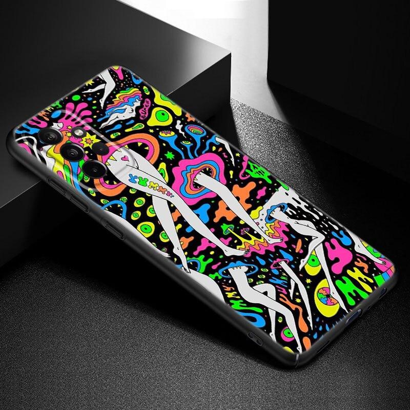 Colourful Psychedelic Trippy Art Case For Samsung A21 A30 A50 A52 S A13 A22 A32 A33 A53 A73 5G A11 A12 A31 A51 A70 A71 A72