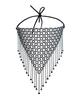 European-American Fashion Rhinestone Tassel Mesh Mask for Nightclub Parties