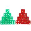Square Corner Six Sided Dices Bulk, Pack of 10 Assorted Color 19mm D6 Acrylic Dices Cubes with Number Dots for Kids Use