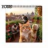 Animal Theme Daily Planner 2027 Pet Snapshot Wall Calendar, Spiral Binding Thickened Paper Monthly Cute Organizer Planner, 12 Month Desk Calendar for