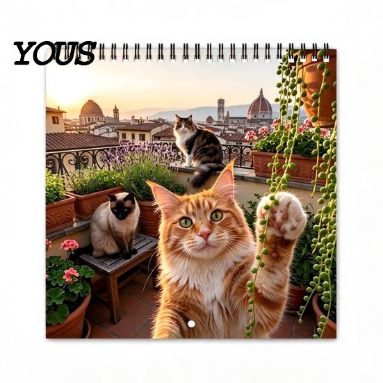 Animal Theme Daily Planner 2027 Pet Snapshot Wall Calendar, Spiral Binding Thickened Paper Monthly Cute Organizer Planner, 12 Month Desk Calendar for