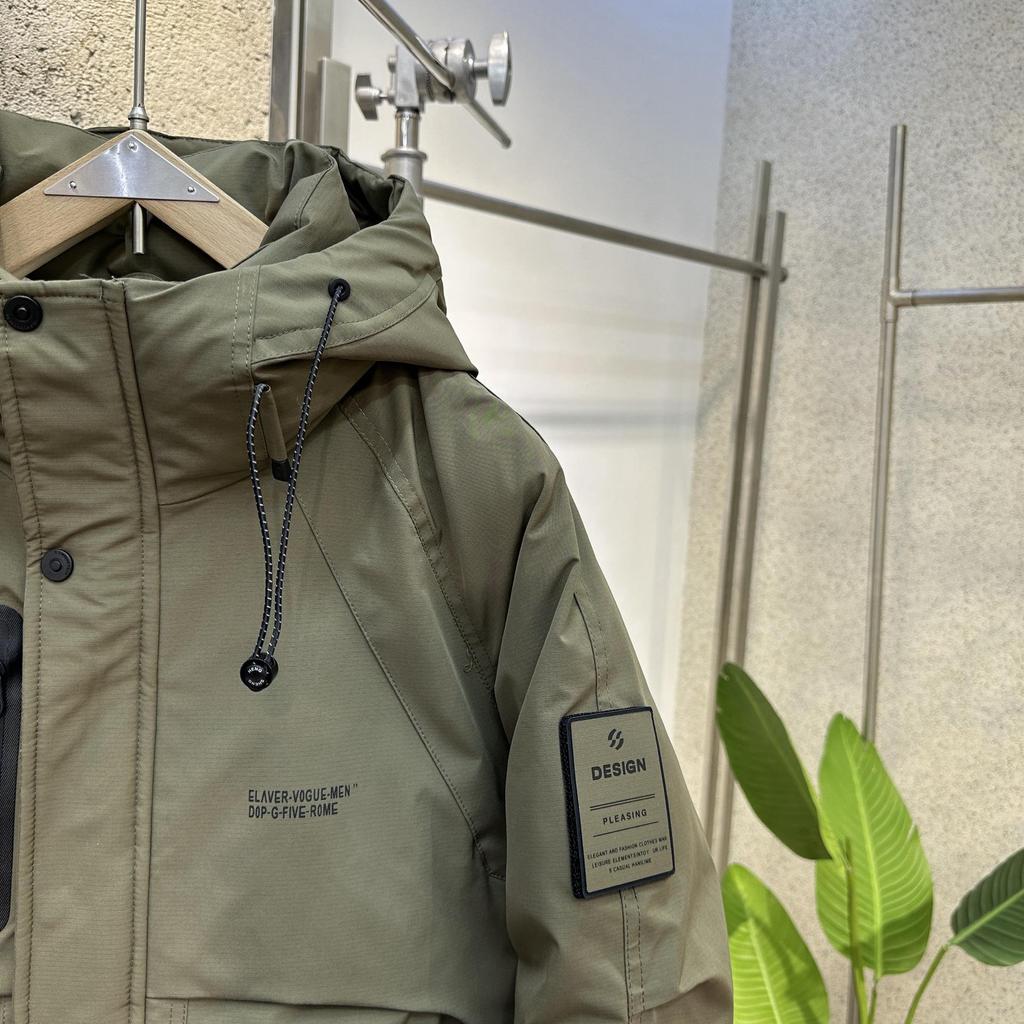 Men's Thick Hooded Down Jacket - Trendy Winter Windbreaker with White Duck Down