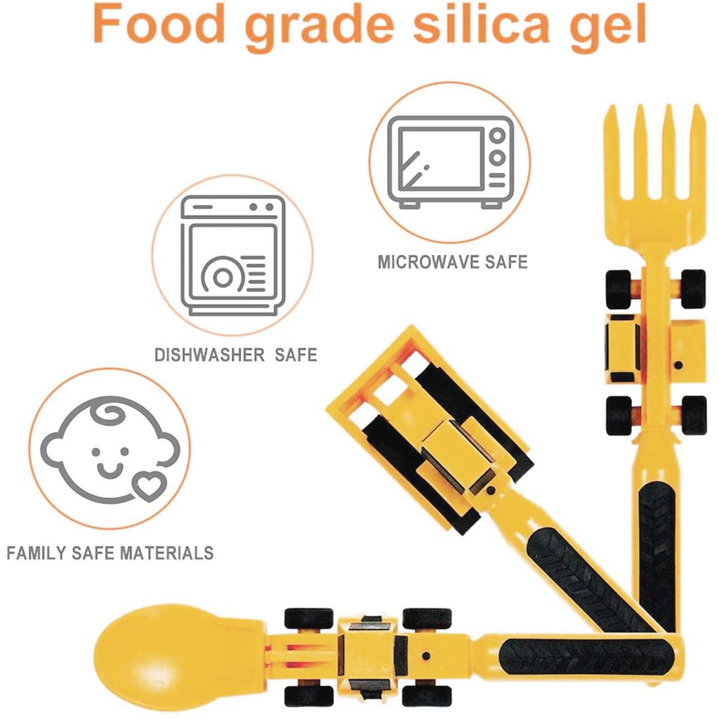 Creative Excavator Bulldozer Children's Toy Tableware