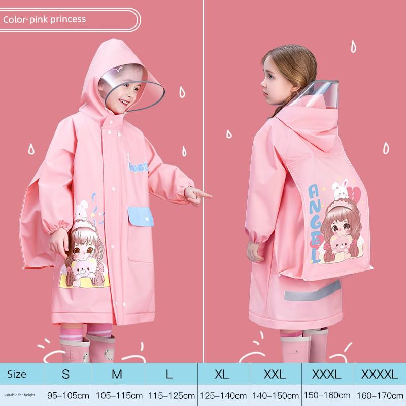 Children's Raincoat for Boys 7 Years Old and Girls 8 Years Old, Full-Body Waterproof, Suitable for Kindergarten Girls and Elementary School Students