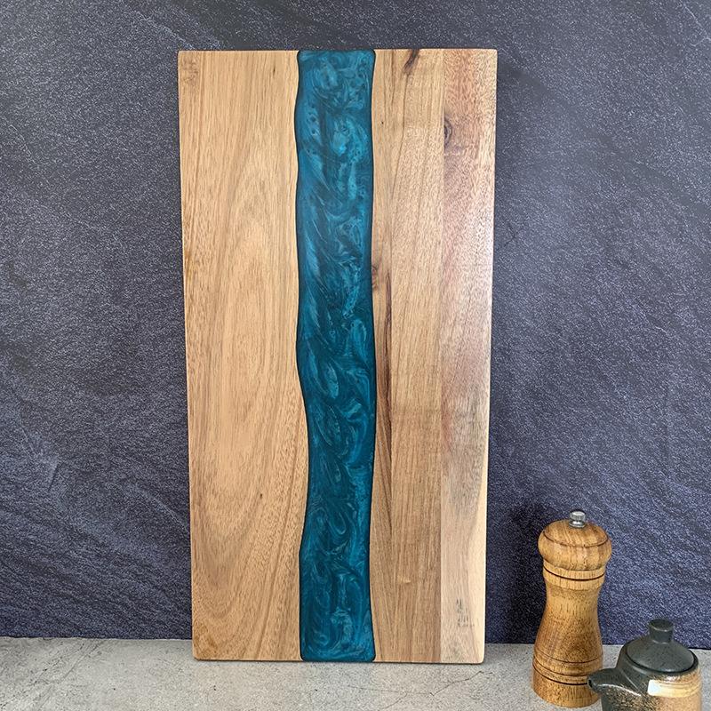 Solid Wood Resin Cutting Board Household Kitchen Tools Sauvignon Steak Chopping Board Creative Square Cheese Bread Cutting Board