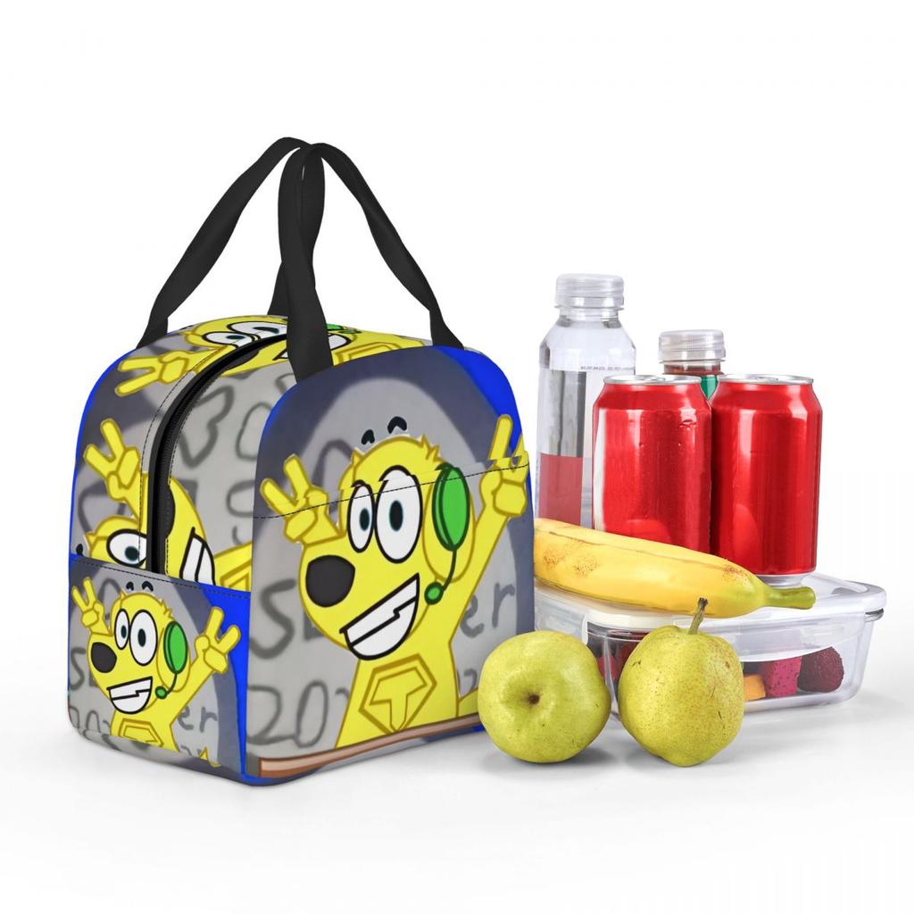Tylers And Snowi Gaming Insulated Lunch Bags Food Container Portable Thermal Cooler Bento Box For Picnic