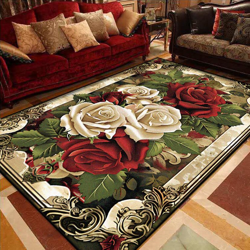 Luxusní evropský obývací pokoj dekorace koberec nádherný ložnice pohovka boční velké koberce šatna protiskluzové podlahové rohože omyvatelné