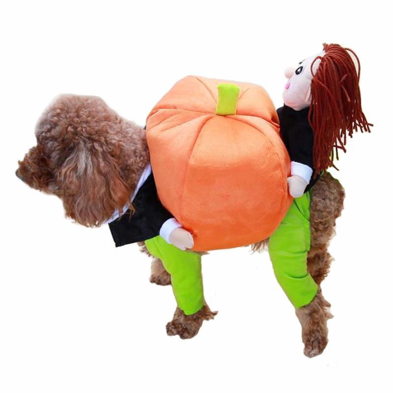 Halloween Carnival Party Pumpkin Modeling Dog Puppy Pet Dress Up Costume Apparel Coat Clothes
