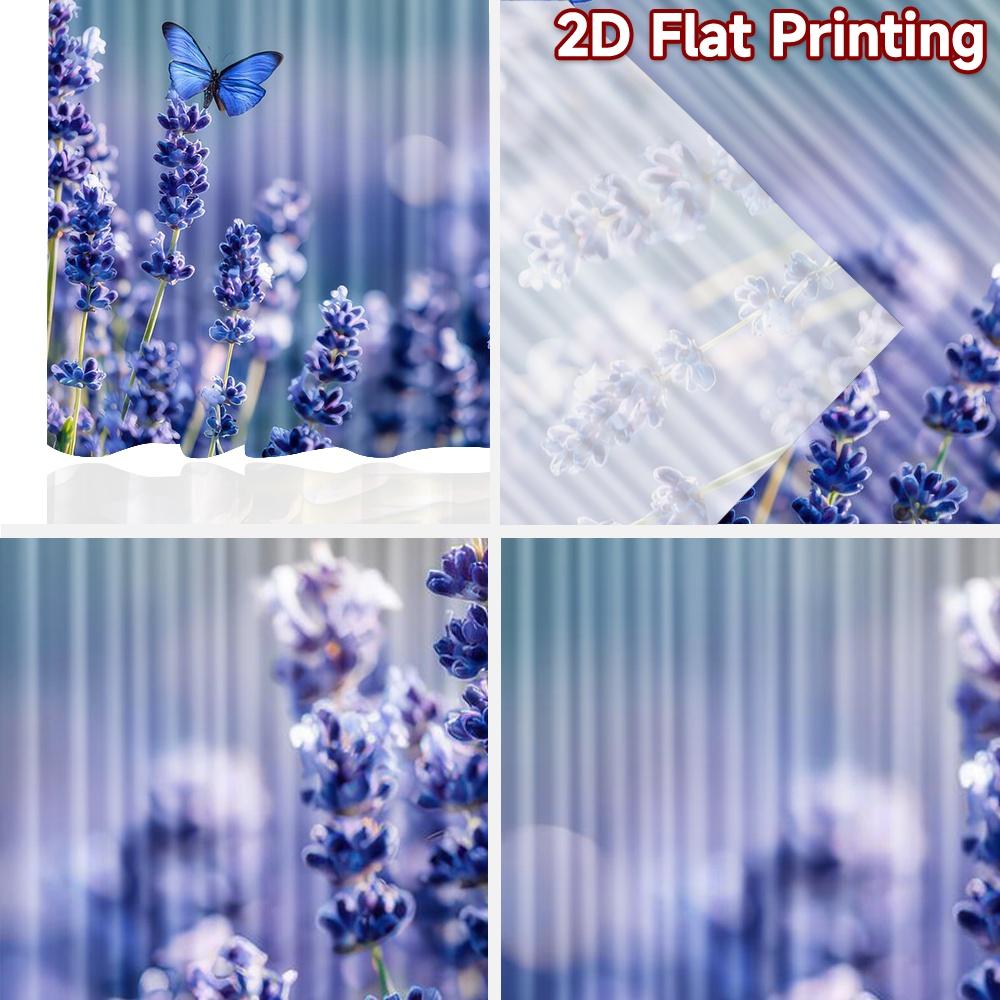 2D flat Photography Backdrop Popular Tapestry Butterflies Among Lavender 100% Polyester Festive Backdrops for Suitable for