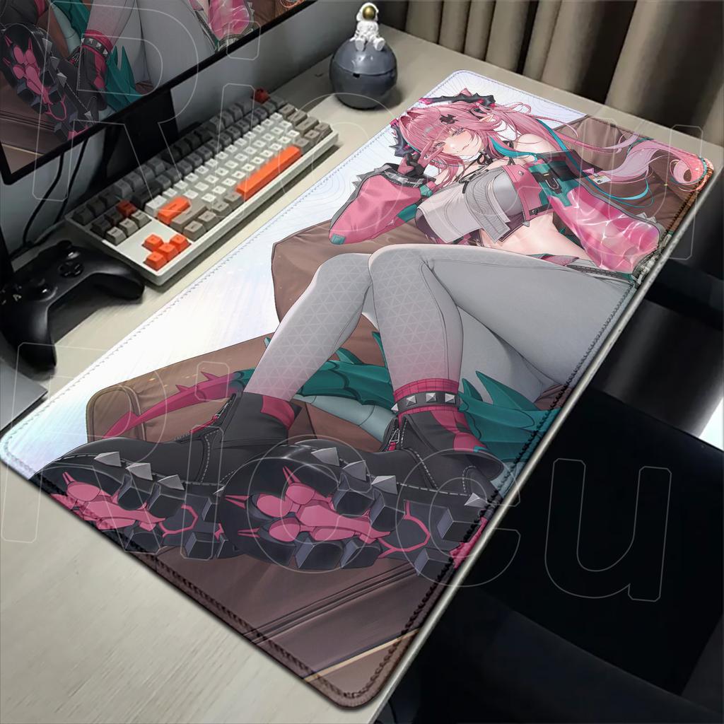 XXL Game Arknights Endfield Yvonne Mouse Pad Rug Non-slip Rubber Gamer Computer Mats Desk mat Laptop Office Large protective pad