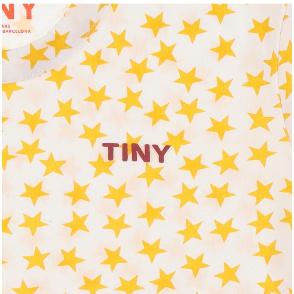 Tiny Cotton Aw24 014 104  Stars Tee Off White  Star Star Kids Short Sleeve Tee