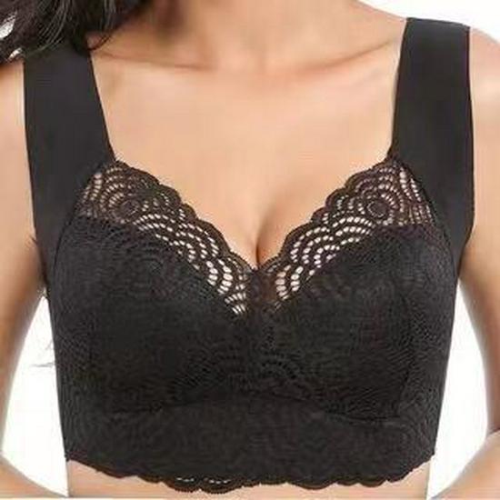 

Plus Size Lace Wirefree Push-Up Bra: Sexy, Extra Large Vest Style for Women 7XL