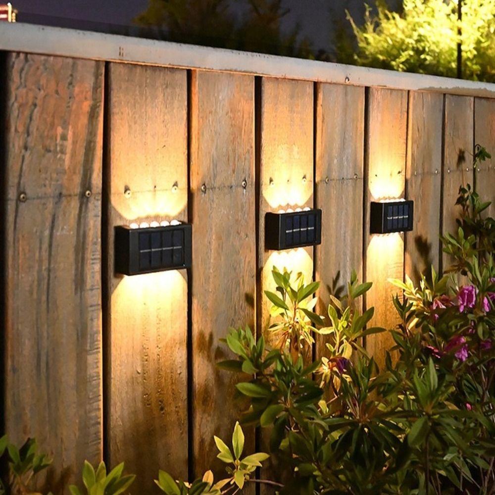 Solar Powered Solar Wall Lights Up And Down Luminous Lighting Garden Yard Decoration