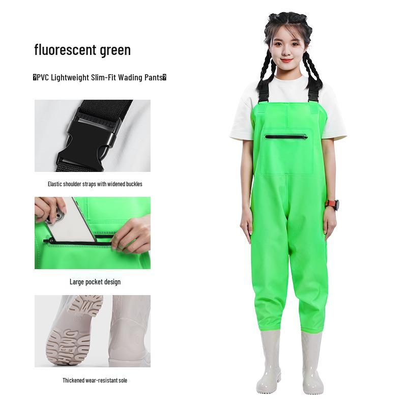 Women's Waterproof Wading Pants and Shoes - One-Piece Gold Suit, Small