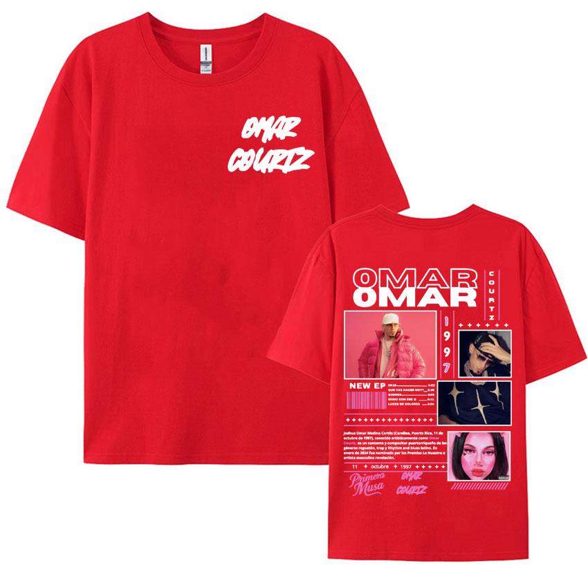 

Rapper Omar Courtz Primera Musa Album Tour T Shirt Mens Womens Clothing Hip Hop Fashion Aesthetic Casual Short Sleeve Tshirts S
