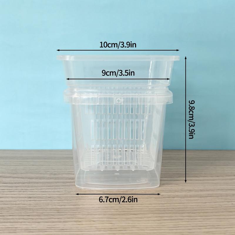 Meshpot Root Control Transparent Flowerpot Breathable Flowerpot Double-layer Growth Container with Drainage Hole Orchid Planters