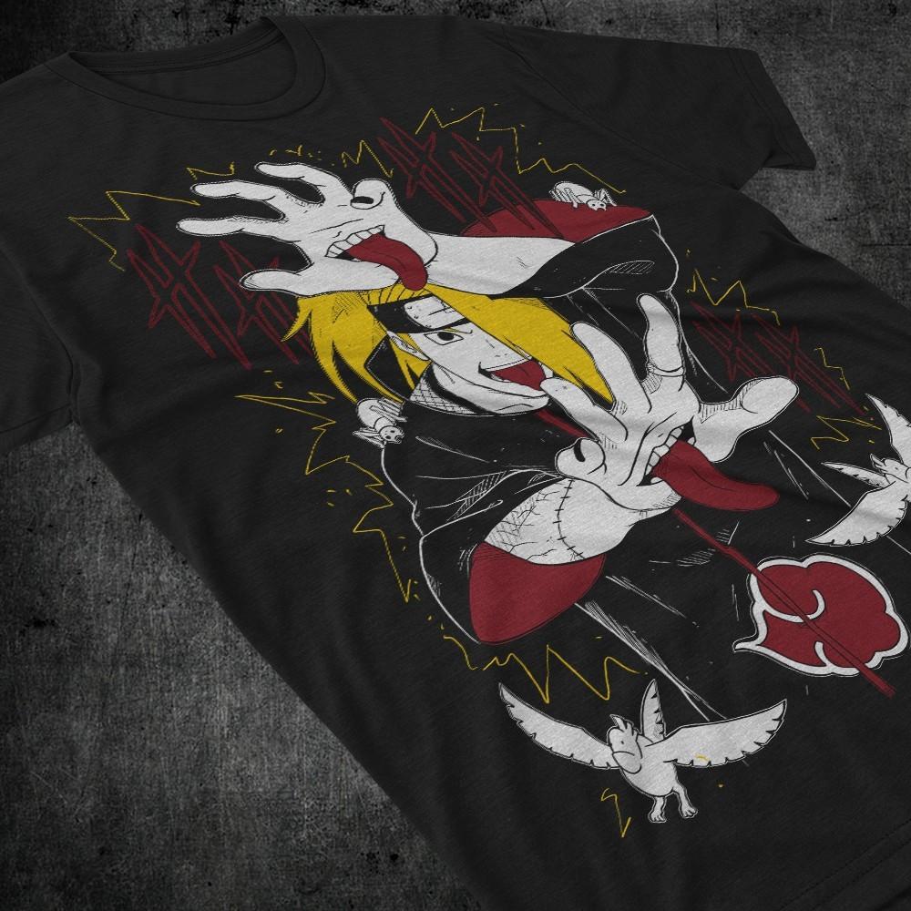 

Дейдара Футболка Наруто Мадара Саске Какаши Акацуки Аниме Футболка Мягкий Стиль S