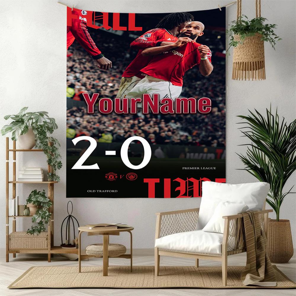 Manchester Custom Your Name Wall Decor Tapestry Art For Pet Memorial Birthdaywedding Party Backdrop Family Gift
