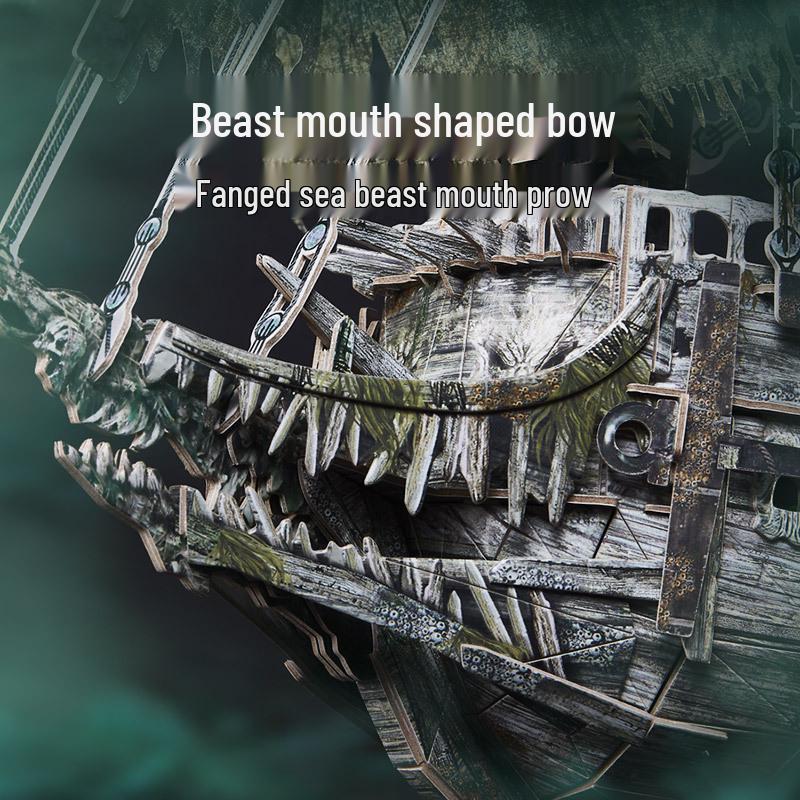 Rubik's Cube 3D Flying Dutchman Pirate Ship: Challenging DIY Model for Adults