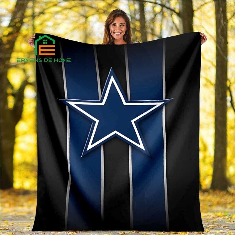 American Football Team Dallas Cowboys Weiche Überwurfdecke aus Flanell für Wohnzimmer/Schlafzimmer, warme Decke für Kinder, Erwachsene, ältere Menschen