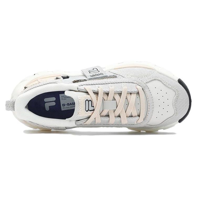 Fila Fusion Bone DX Retro Easy Wear Shock Absorbing Durable Low Top Dad Shoes Women Sneaker Gray Brown T12W411107F-FF