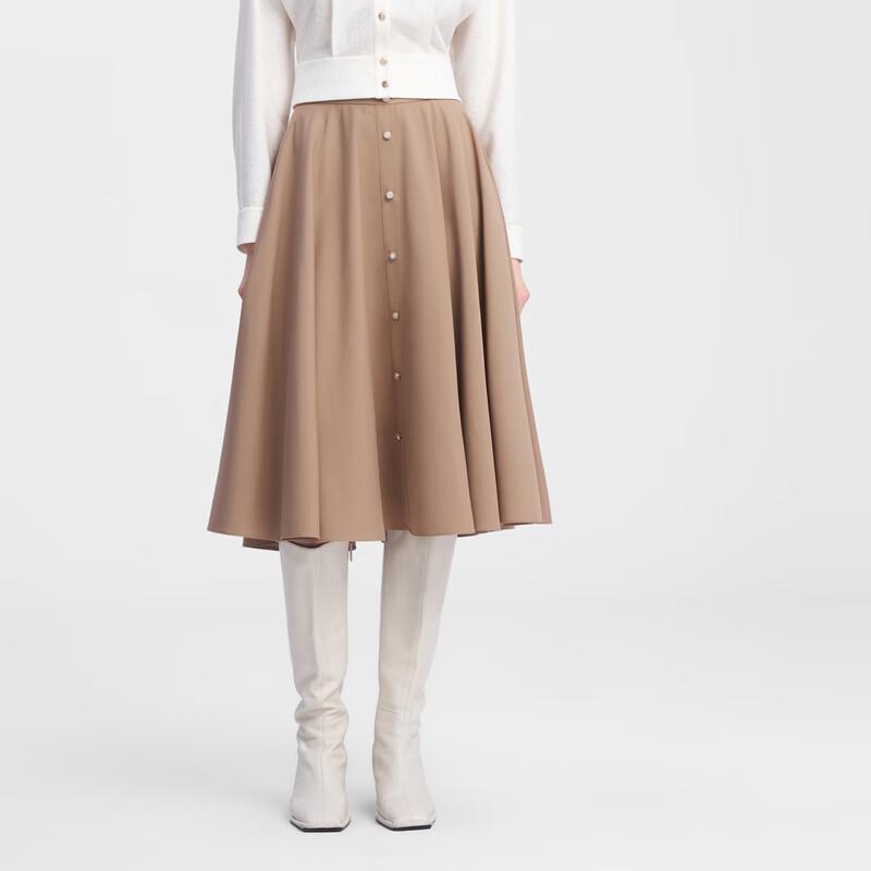 

ELLASSAY Women s High-Waist A-Line Midi Skirt XS