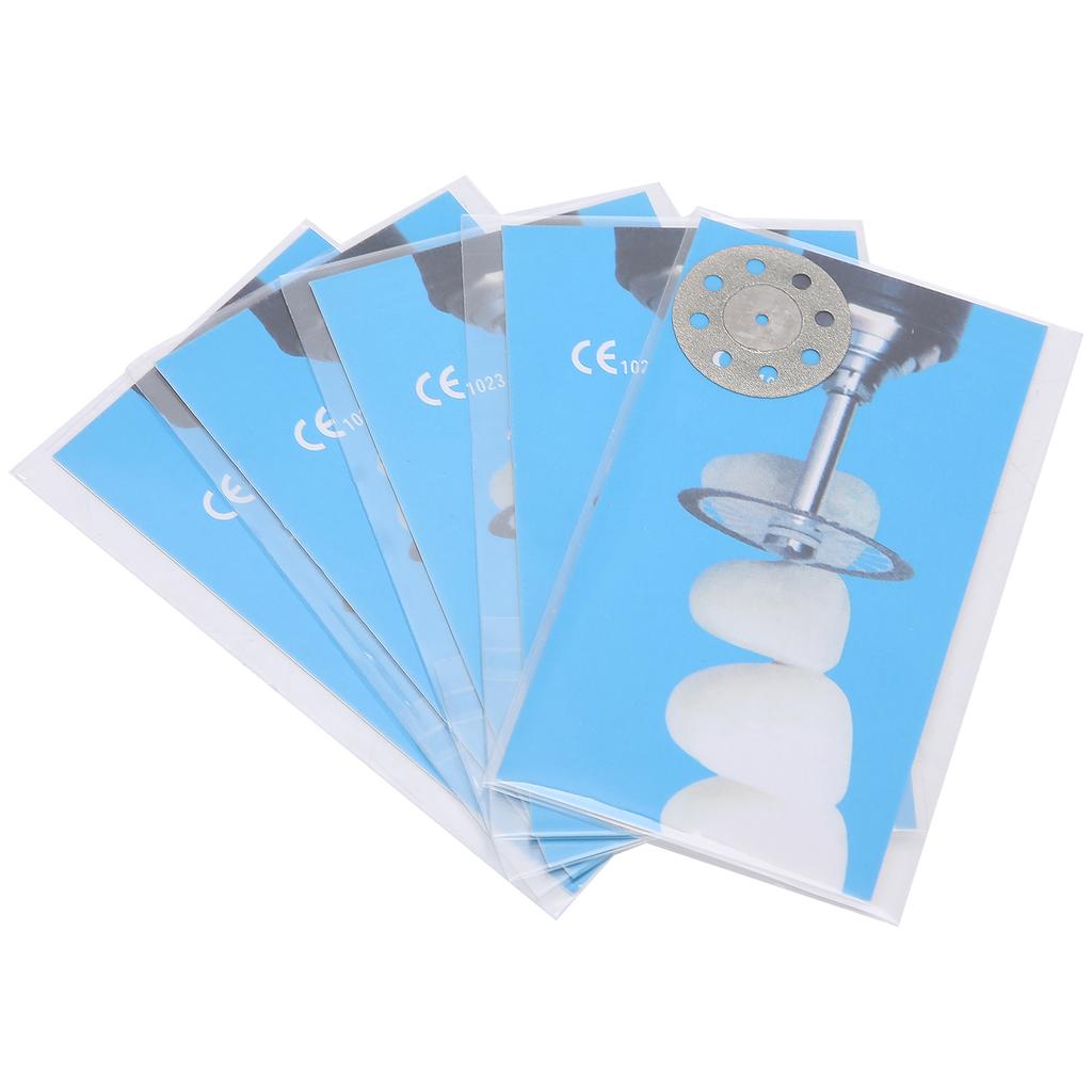5 stücke Dental Diamant Disc Doppelseitig Montiert Dünne Diamant Scheiben für Dental Schneiden(9# )