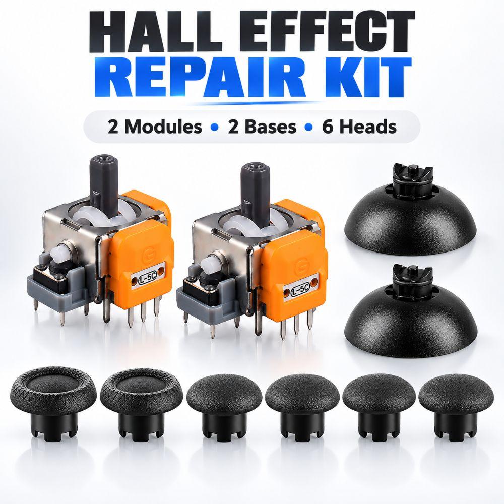 Three Height Options Hall Effect Joystick Kit for PS5 Controller Thumbstick Customization