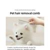  Pettine per Animali in Acciaio Inossidabile, Strumento Professionale per la Toelettatura di Cani e Gatti, Rimuove Peli Annodati per Cani di Taglia Grande e Teddy