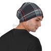 Custom GTI Tartan Plaid Beanie Hat Warm Bonnet Cap Adults Knitted Hats Headwear Vintage Street Skullies Beanies for Women Men