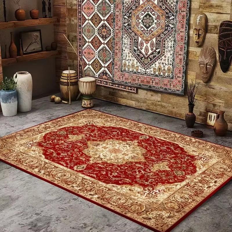 Retro-ethnische Teppiche, türkischer Perserteppich für Wohnzimmer, Nachttisch, Schlafzimmer, Vintage-Bodenmatte, Eingang, Fußmatte, Teppich, großer Teppich