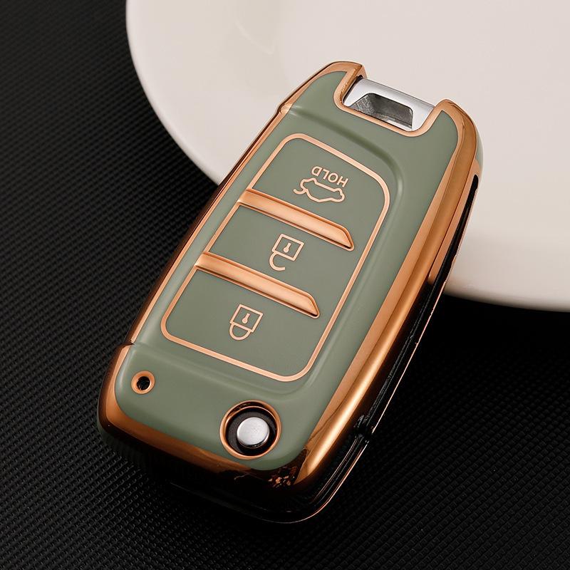 New Soft TPU Car Key Cover Holder Keychain Case Bag for Hyundai Solaris 2 Elantra I30 I35 I40 Tucson Kona Azera Auto Accessories