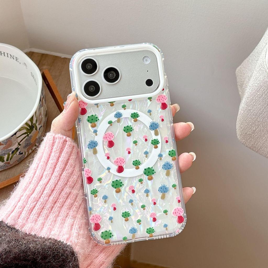 Frühlings-Blumenmuster iPhone 17 Pro Max Hülle - Magnetische, Stoßfeste Schutzhülle für Apple 16 & 15