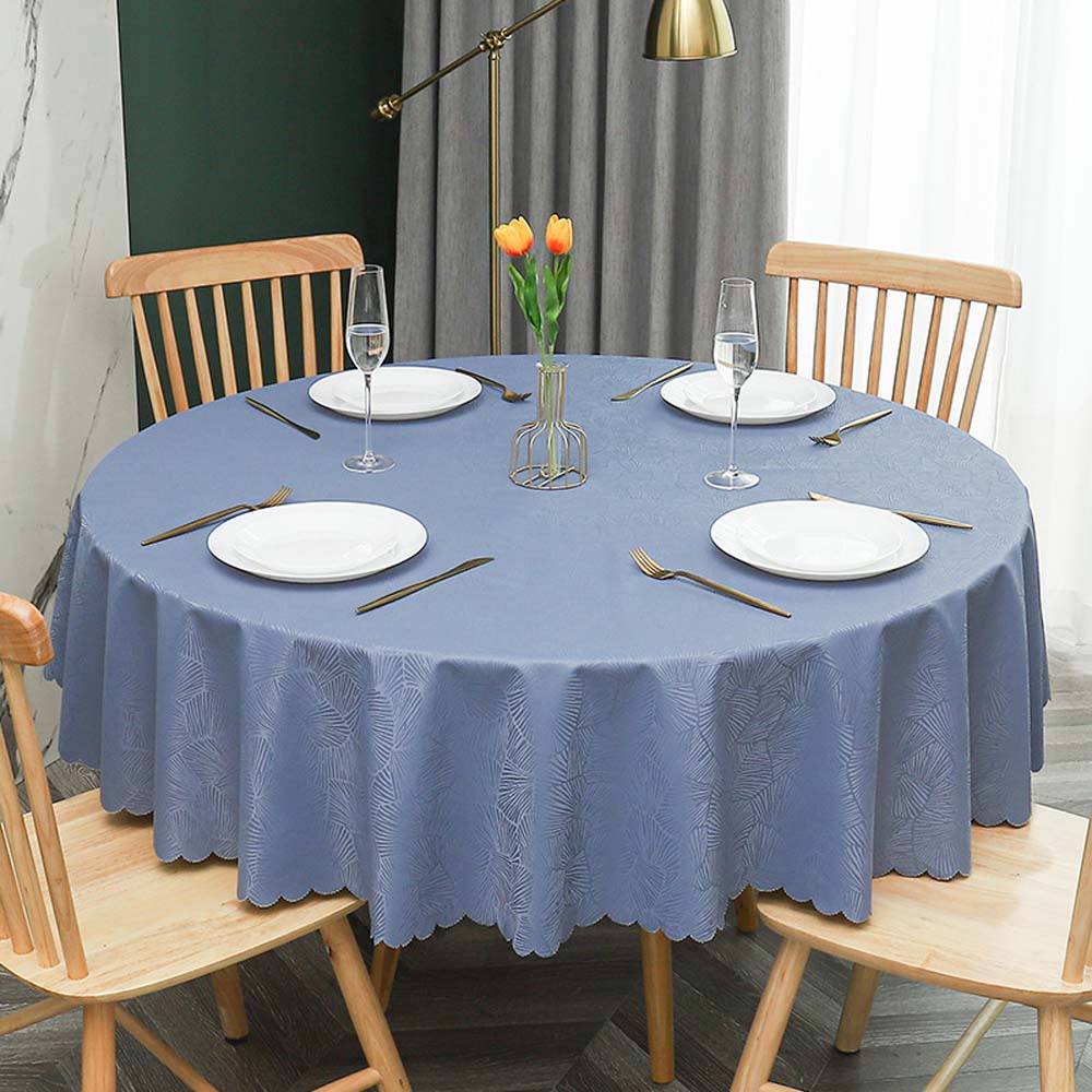 Table Cloth Round Pu Waterproof Antifouling Oil -Proof Wedding Tablecloth For Table Print With Lace Table Cover For Dining Table
