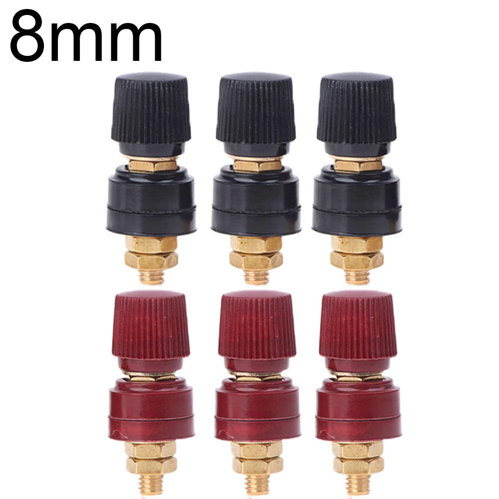 Car 6mm 8mm Brass Stud Premium Remote Battery Power Junction Post Connector Replacement Terminal Kit Car Accessories