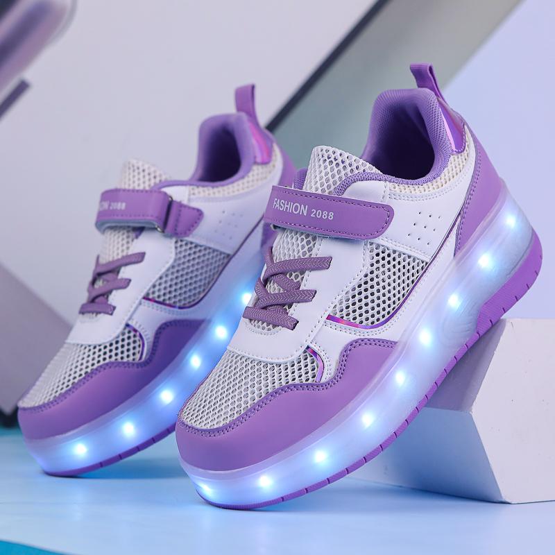 Summer Kid's Luminous Sneaker Rubbing Shoes Children's Shoes Charging Lamp Shoes Kids Glowing Sneakers