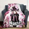 Motorcycle Riders Racing Scenes Vintage Bikes Blanketcustomize Your Name Lightweight Comfortable And Stylish Blanket For Travel Bed Home Chair Office
