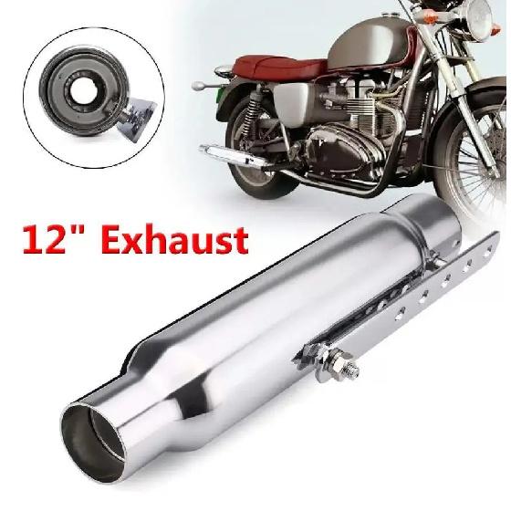 Silenziatore Universale per Scarico Moto Retro Vintage Classico Cromato Escap Moto per cg125 sr400 cb500 vt500 CM300 500 Cafe