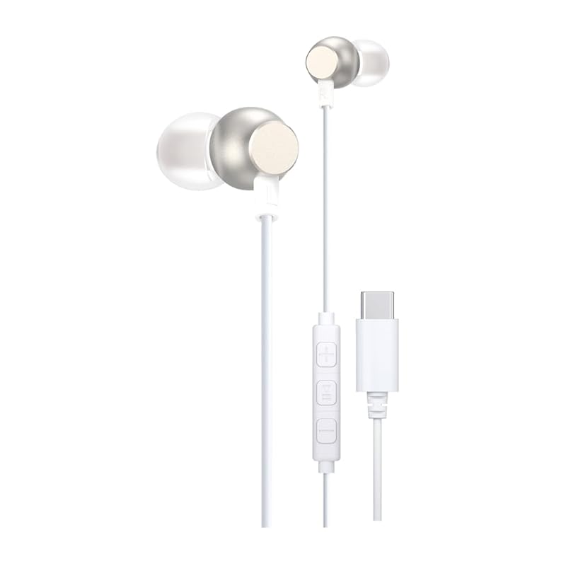 

Built-in DAC Type-C earphones VTH-IC054 wired microphone call Canal type (champagne gold)