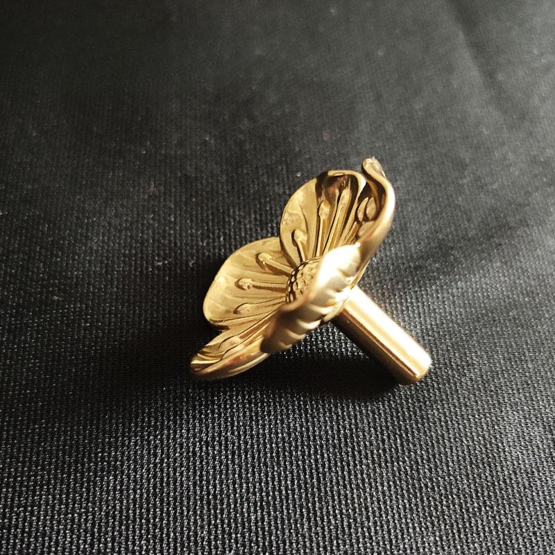 Brass Forging, Plum Blossom Shape, Creative Handle, Wardrobe Drawer, Small Handle, All Copper, Single Hole, Simple