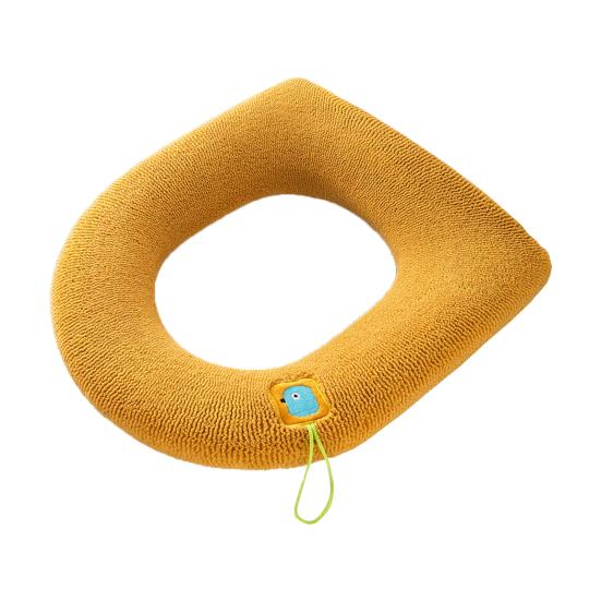 Closestool Pad Super Soft Wear Resistant Fabric Fade-resistant Toilet Seat Protective Mat for Home