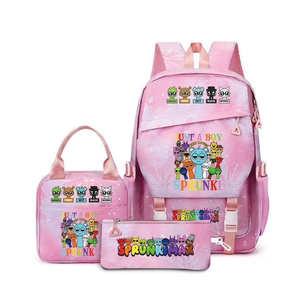 Sprunki Music Rhythm Box School Bag Game Backpack Junior High School Student Leisure Bag Travel Bag D