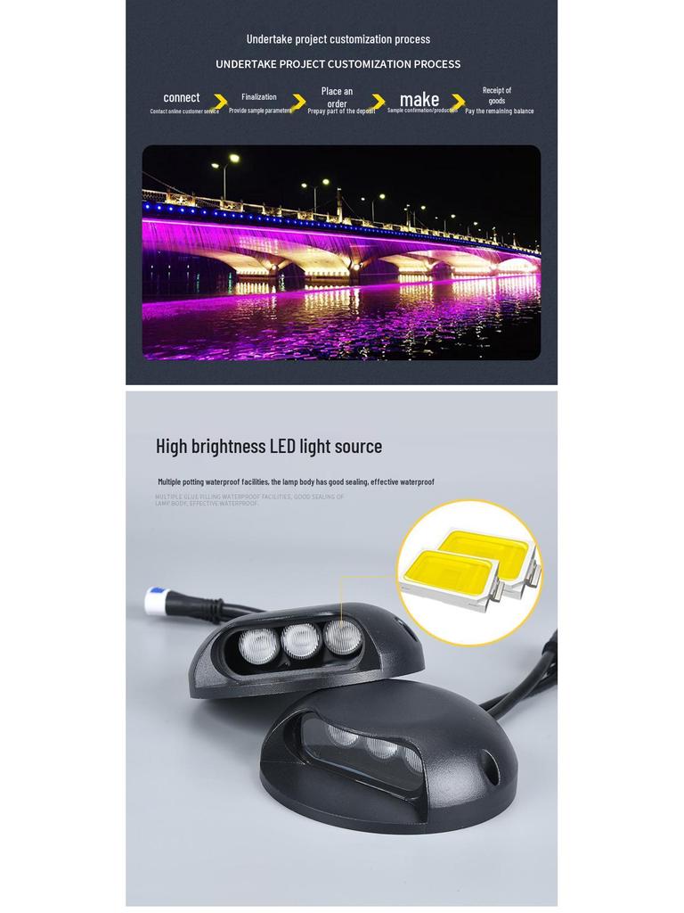 3W Waterproof LED Walkway Light, Turtle Back Design, Side Emitting Courtyard and Step Lighting