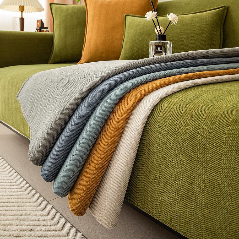 Chenier Sofa Cushion, Universal In All Seasons, Non-Slip Fabric, Light Luxury Style, Modern Simple Sofa Cover, Towel, Seat Cushion, Spot.
