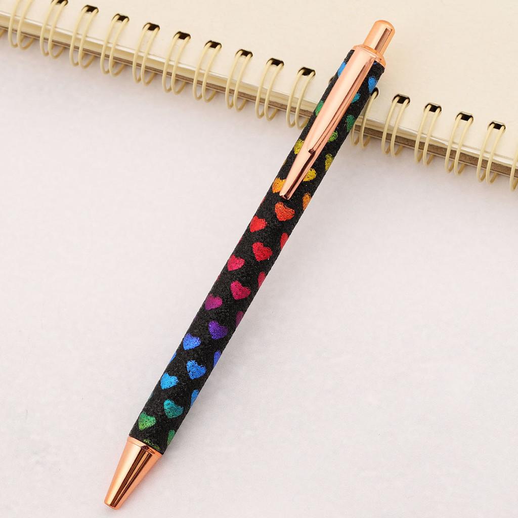 5 Pieces Cute Black Press Ballpoint Pen