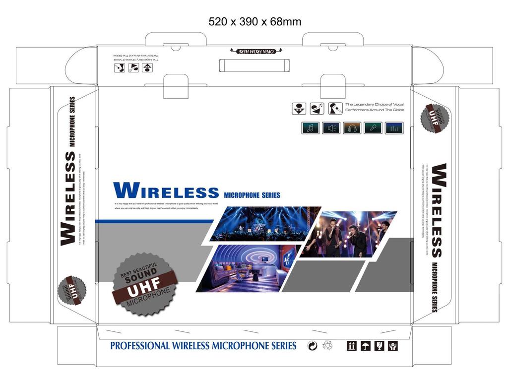 Premium U-Band Infrared Wireless Dual Microphone System with Lavalier & Headset for Stage and Conference Use