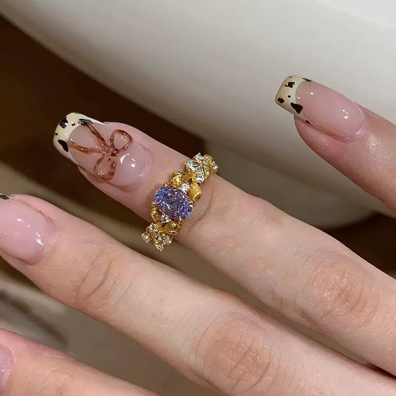 Anello Regolabile da Donna in Tormalina Arcobaleno - Stile Dolce & Piccante