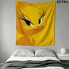Tweety Bird Wall Tapestry Aesthetic Wall Hanging Printed Fabric Blanket Decorative Tapestries for Bedroom Living Room Home Decor