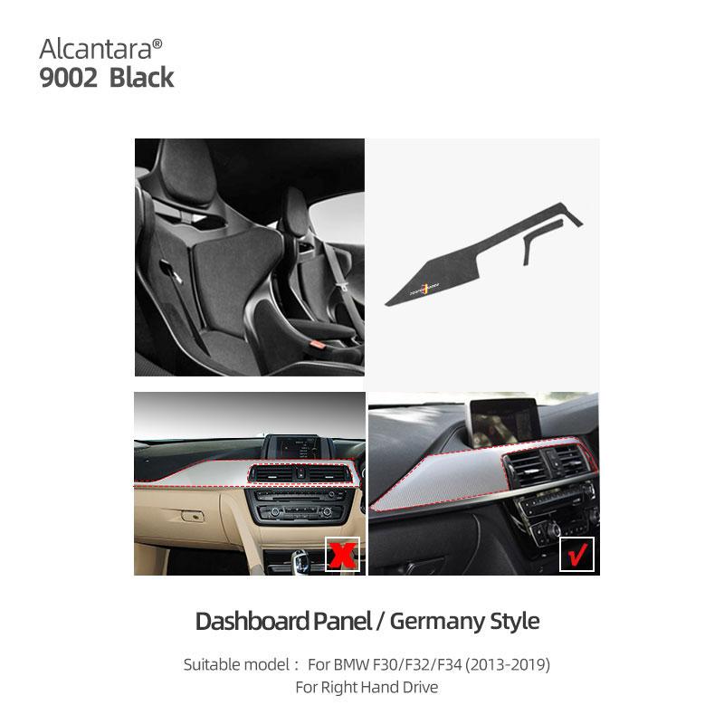 For BMW F30 F32 F34 Series 3 4 Made of Alcantara Dashboard Panel trument Trim M Performance Stickers Car Interior Accessories