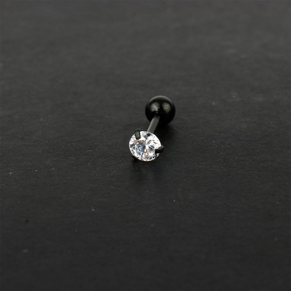 9 Farben Mode CZ 3 Prong Tragus Knorpel Edelstahl Ohrstecker Kristall Zirkon Ohrringe Piercing Schmuck
